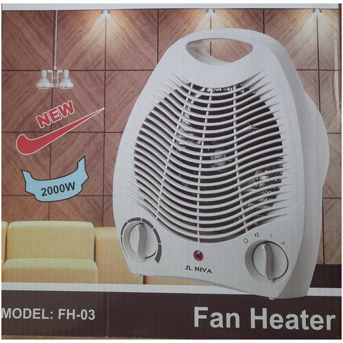 Тепловентилятор обогреватель спиральный напольный 10002000 кВт до 20м2 3 режима защита от перегрева белый 85500₽