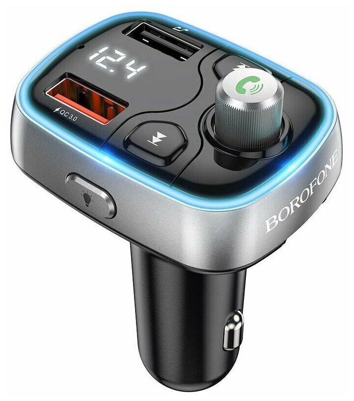 Автомобильный FM модулятор Bluetooth Borofone BC32 (2USB/QC 3.0/TF) черный