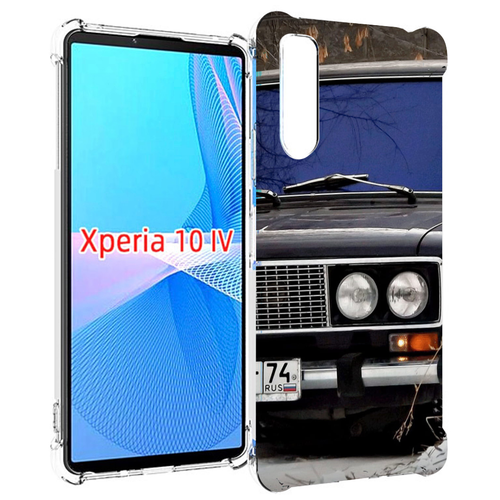 Чехол MyPads lada лада ваз 1 для Sony Xperia 10 IV (10-4) задняя-панель-накладка-бампер