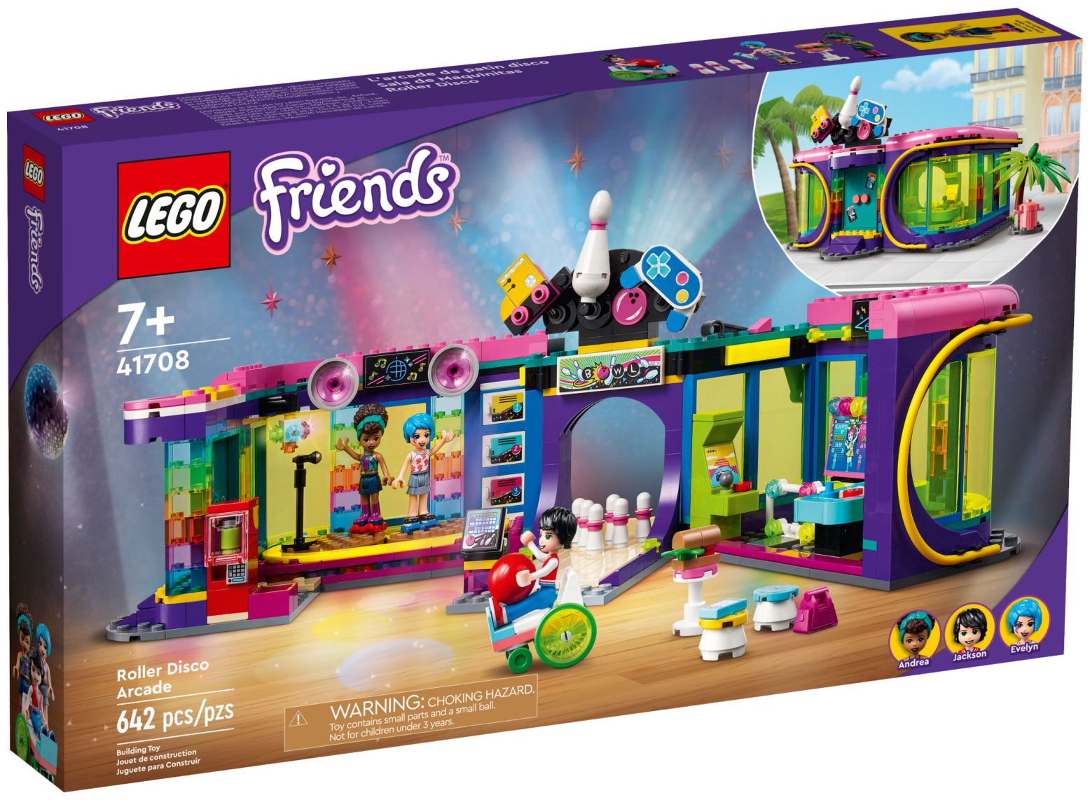 Конструктор LEGO Friends 41708 Диско-аркада для роллеров, 642 дет.