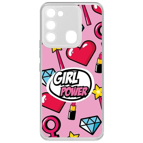 Силиконовый чехол / накладка / бампер Girl Power для TECNO Spark 8C чехол накладка krutoff soft case огурчики для tecno spark 8c черный