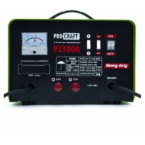 Пуско-зарядное устройство Proсraft PZ300A 1000Вт 50А 640800₽