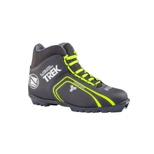 фото Ботинки лыжные trek level1 черный (лого неон) n р.33