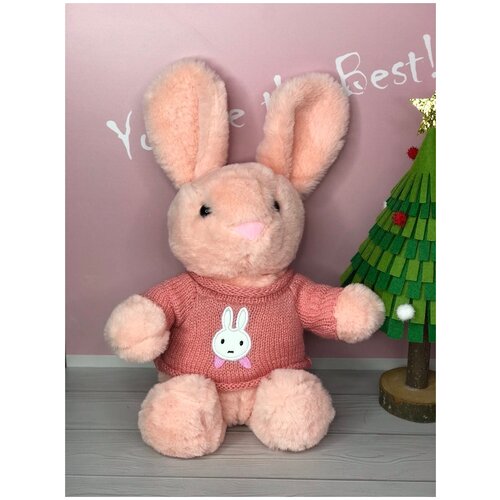 Мягкая игрушка Зайка, Кролик в кофточке, 25 см