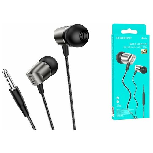 Наушники BOROFONE BM66 New sound универсальные наушники с микрофоном 35мм цвет серый 52000₽