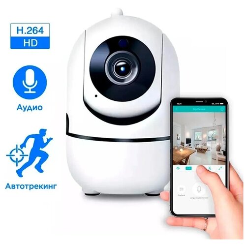 Wi-Fi Камера видеонаблюденияIP видеокамераВидеоняня для дома офиса работы360 с датчиком движения звука Full HD удаленное управление карта памяти 160100₽