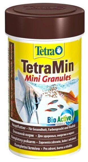 Корм для молоди и мелких рыб TetraMin Mini Granules в mini гранулах 100 мл - фотография № 8