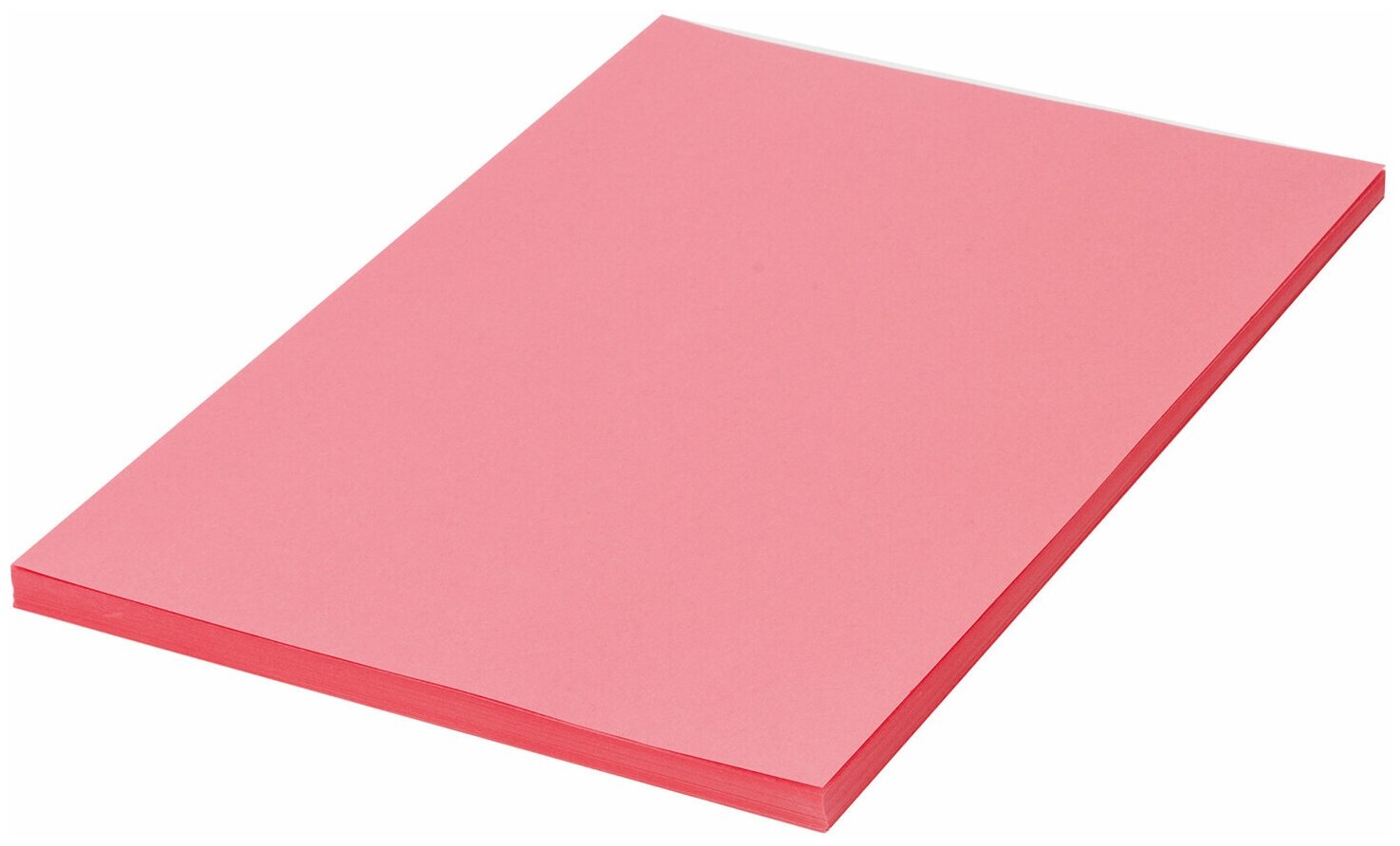 Бумага цветная Brauberg а4, 80 г/м2, 100 л, медиум, розовая, для офисной техники