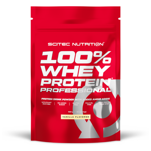 Протеин Scitec Nutrition 100% Whey Protein Professional, 500 гр., ваниль