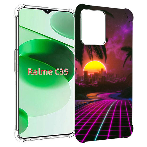 Чехол MyPads хотлайнмайами 2 для Realme C35 / Narzo 50A Prime задняя-панель-накладка-бампер