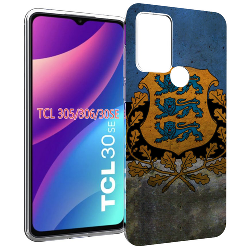 чехол mypads герб татарстан казань для tcl 30se tcl 305 tcl 306 tcl 30e задняя панель накладка бампер Чехол MyPads герб флаг эстонии для TCL 30SE / TCL 305 / TCL 306 / TCL 30E задняя-панель-накладка-бампер