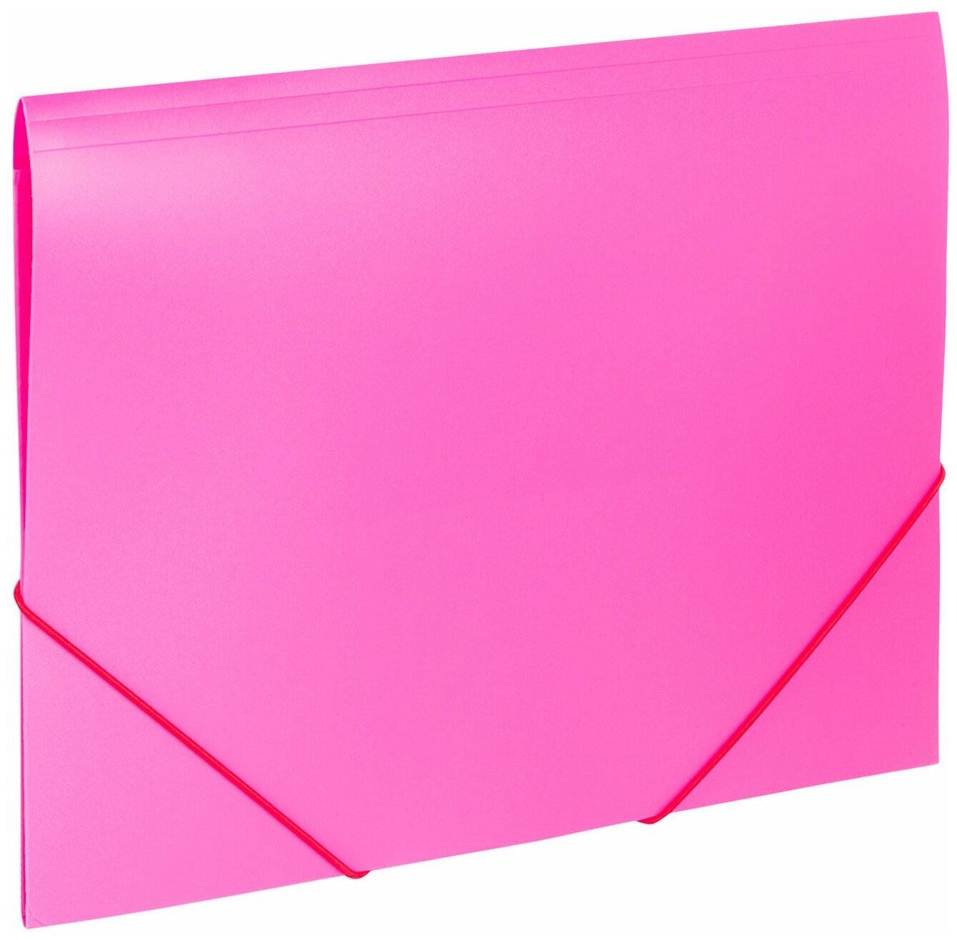 Папка на резинках Brauberg "Office", розовая, до 300 листов, 500 мкм (228083)