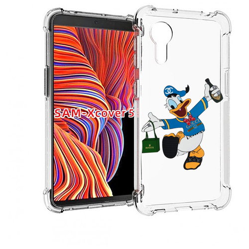 Чехол MyPads модный-дональд-дак для Samsung Galaxy Xcover 5 задняя-панель-накладка-бампер