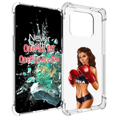 Чехол MyPads девушка-в-боксерских-перчатках женский для OnePlus 10T задняя-панель-накладка-бампер