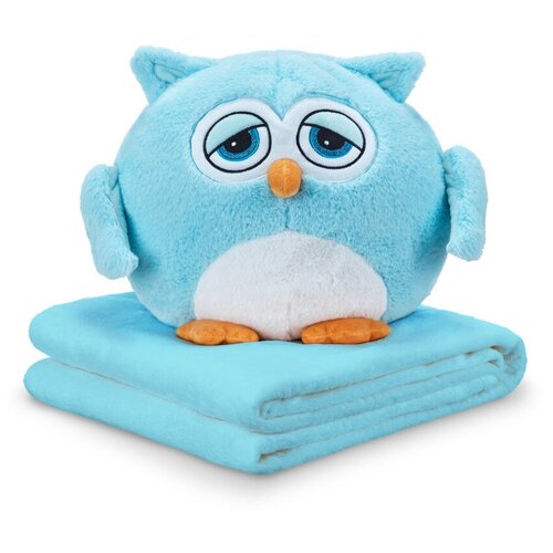 Мягкая игрушка Сова 3 в 1/плед+игрушка+подушка/ Сова эмоциональная / Сова плед