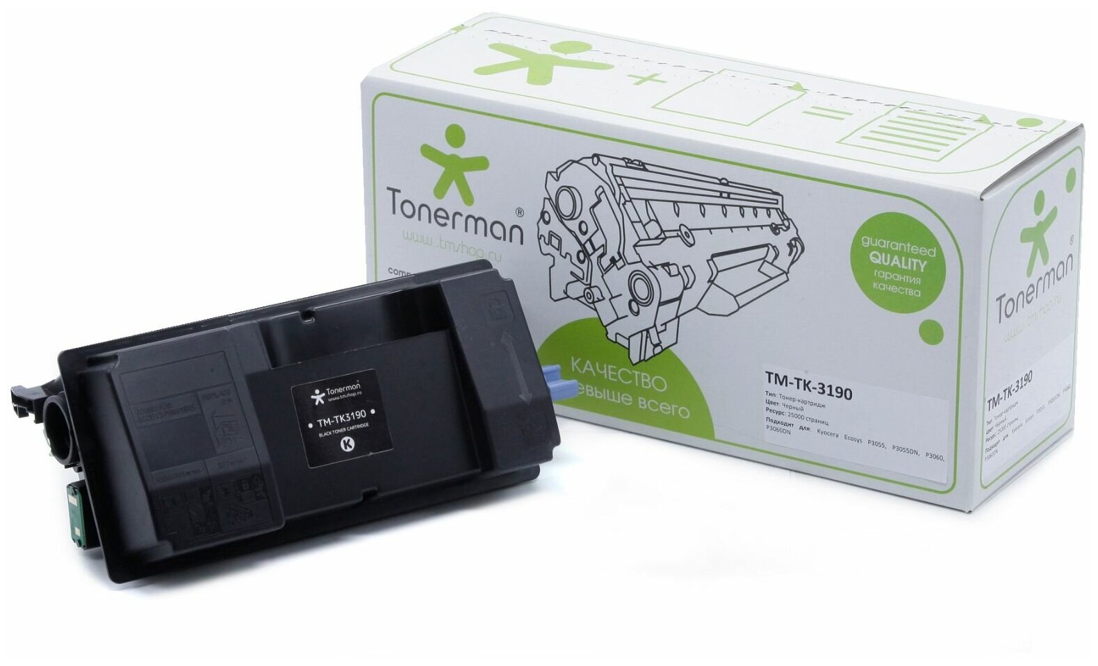 Картридж Tonerman TK-3190 для Kyocera Ecosys P3055, P3055DN, P3060, P3060DN, P3155, P3155DN, P3260, P3260DN; M3655IDN, M3660IDN