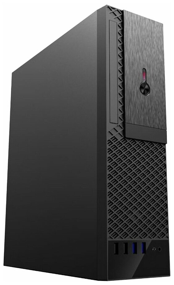 Корпус FoxLine FL-1001 (8L) (FL-1001-TFX300S) SFF, mATX case, black, w/PSU TFX 300W, w/2xUSB2.0+2xUSB3.0, w/1xcombo audio, w/pwr cord, w/ 8cm FAN, ODD SLIM