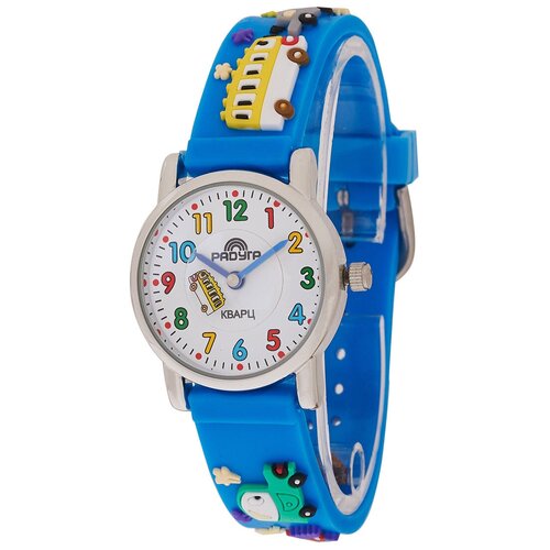 часы наручные детские радуга 102 1 сиреневые футболист для мальчиков Наручные часы Радуга, голубой