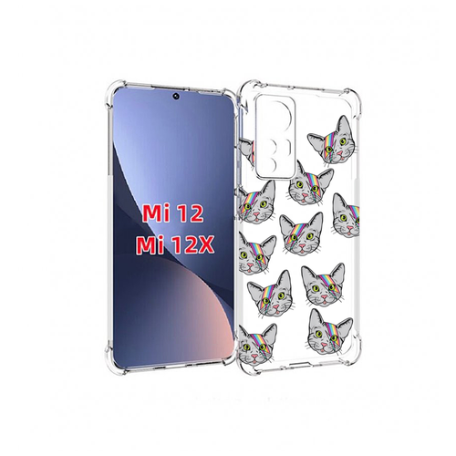 Чехол MyPads кот-с-молнией-на-лбу для Xiaomi 12S задняя-панель-накладка-бампер