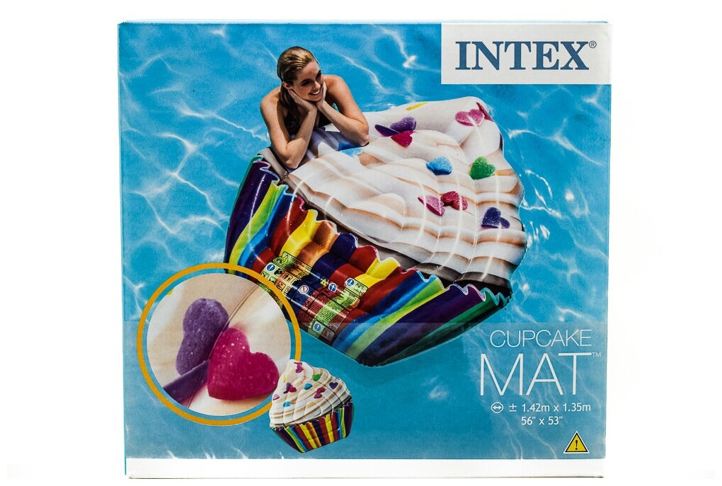 Матрас надувной Intex "Vanilla Cupcake Mat" (Кекс)