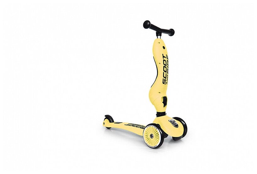 Детский трехколесный самокат с сиденьем Scoot&Ride HighwayKick 1 (Seat) (Лимон) . - фотография № 3