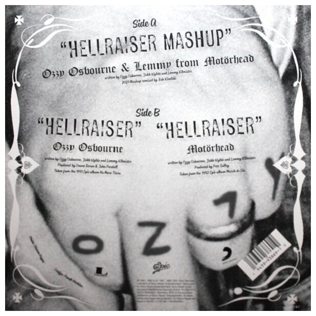 Ozzy Osbourne Ozzy Osbourne Motorhead - Hellraiser (limited, 45 Rpm, 10 , Single) Sony - фото №3