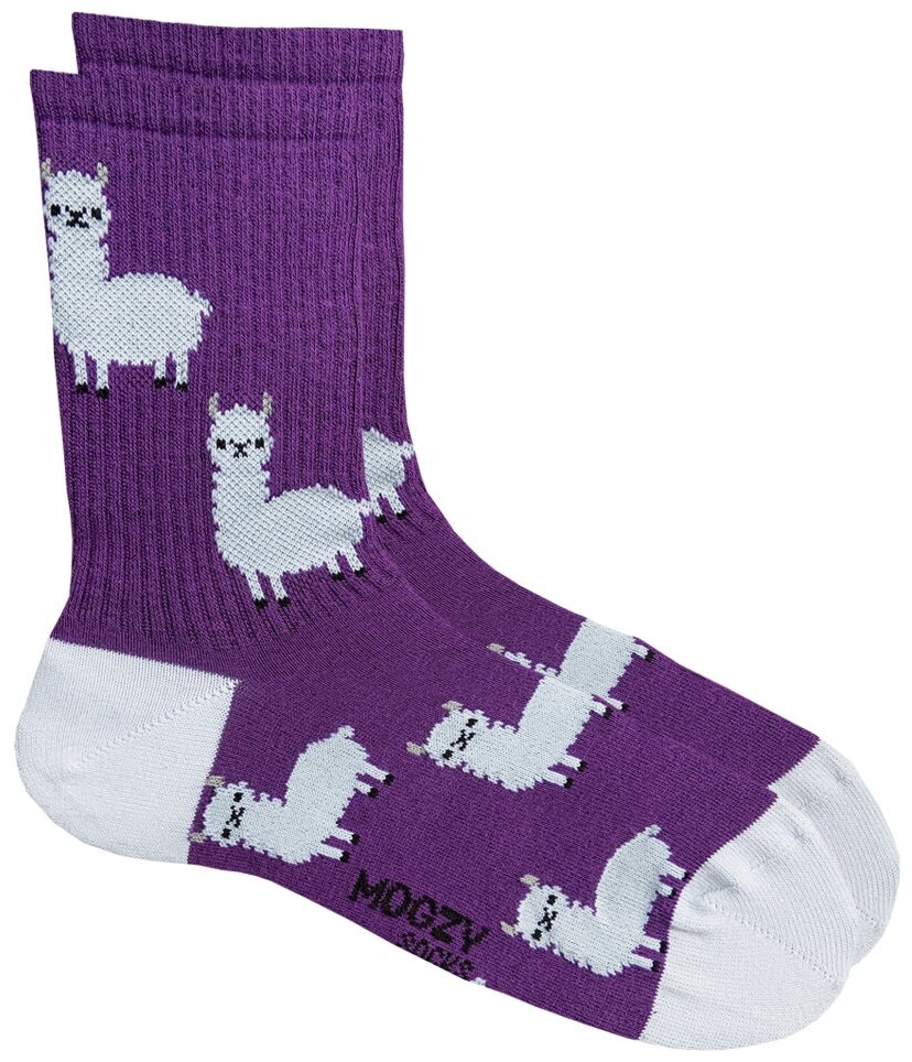 Альпаки фиолетовые MOGZY / Носки мужские с принтом носки женские носки мужские