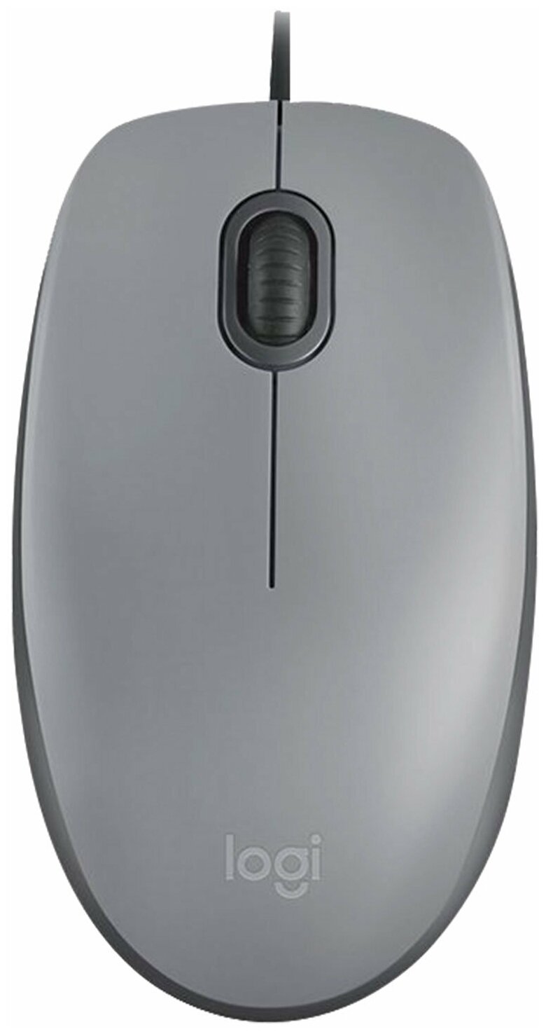 Мышь Logitech M110, проводная, оптическая, 1000 dpi, серая 10423169 .