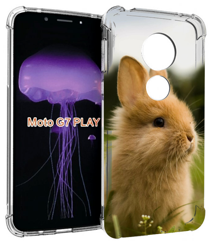 Чехол MyPads Кролик для Motorola Moto G7 Play задняя-панель-накладка-бампер