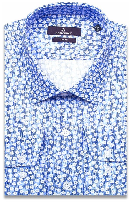 Рубашка POGGINO, размер (48)M, синий
