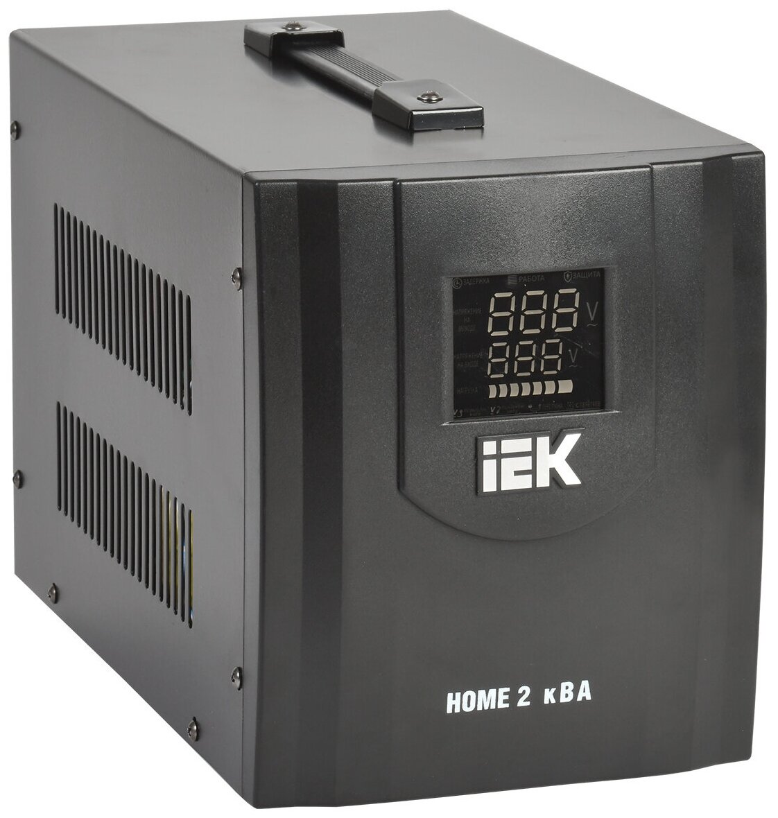Стабилизатор напряжения IEK Home 2кВА однофазный черный IVS20-1-02000
