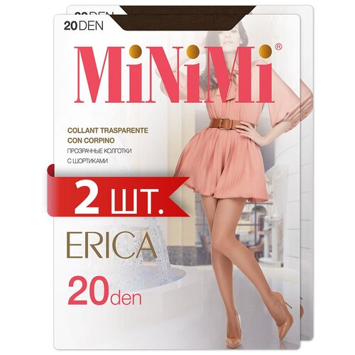 фото Колготки minimi erica, 20 den, 2 шт., коричневый