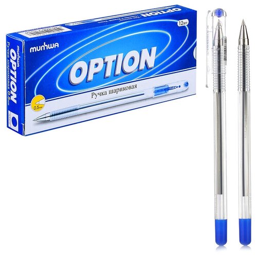 Ручка шариковая MunHwa Option, стержень синий, узел 0.5 мм