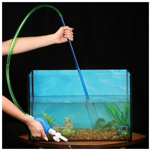 Пижон Аква Сифон аквариумный Пижон улучшенный, с грушей, сеткой и регулятором потока воды, 1,8 м