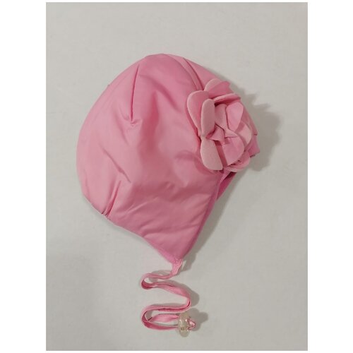 Шапка ушанка , размер 46-48, розовый шапка зимняя с цветком на 1 3 года новая