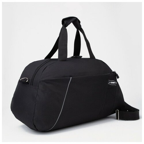 фото Сумка спортивная на молнии, наружный карман, цвет чёрный mikimarket