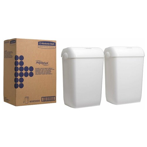 Мусорное ведро Kimberly-Clark Aquarius белое 43 л -2 штуки 14960₽