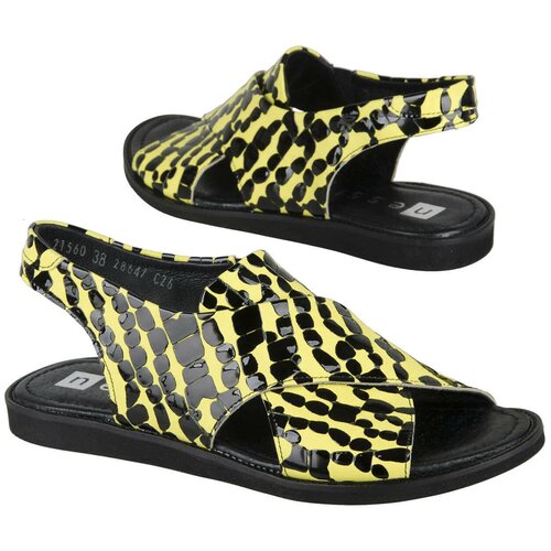 фото Босоножки из натуральной кожи nessi ne-21560 zolty bb