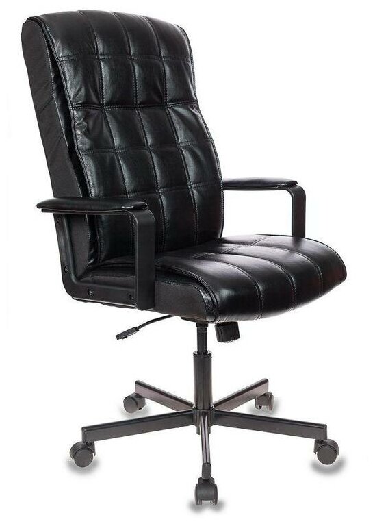 Кресло для руководителя Easy Chair 562 TR черное (рециклированная кожа, металл)