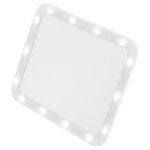 Зеркало LuazON KZ-01, подсветка, настольное, 14 диодов, 4хАА (не в комплекте), белое - изображение