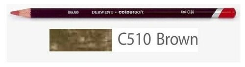 Derwent Карандаш цветной Coloursoft 701003 №C510 Коричневый