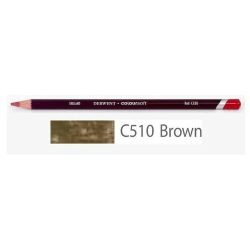 Derwent Карандаш цветной Coloursoft 701003 №C510 Коричневый