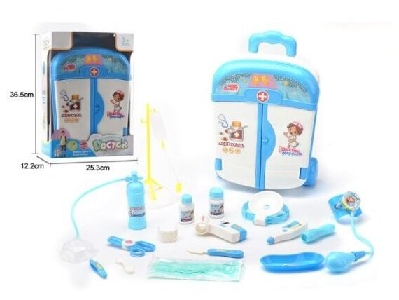 Детский игровой набор доктора врача стоматолога ветеринара в чемодане с игрушечными медицинскими инструментами для детей для девочек и мальчиков