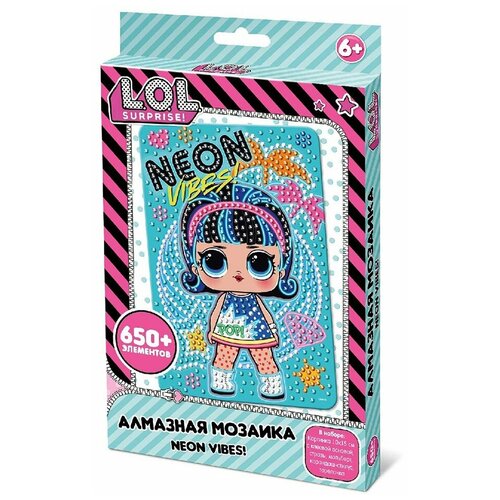 фото Набор для творчества алмазная мозаика lol neon vibes 10х15 см. la0010 mga entertainment