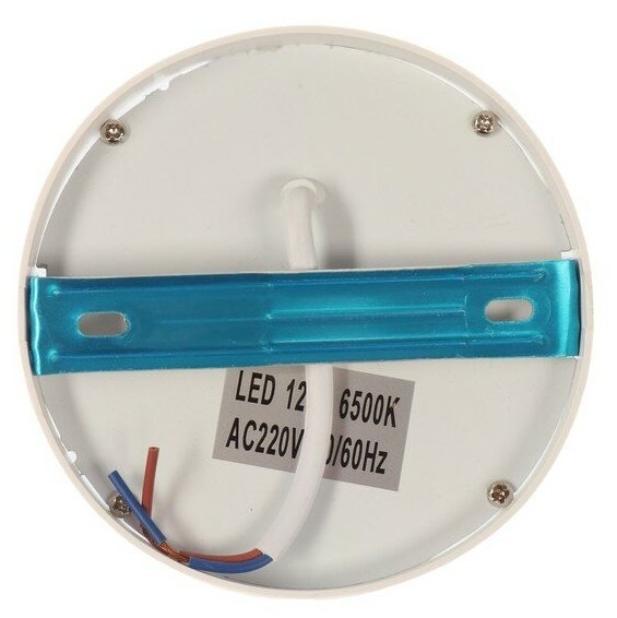 Накладной светодиодный светильник Luazon Lighting, 105х35 мм, 12 Вт, 1080 Лм, 6500 К, круг. 7015818 - фотография № 2