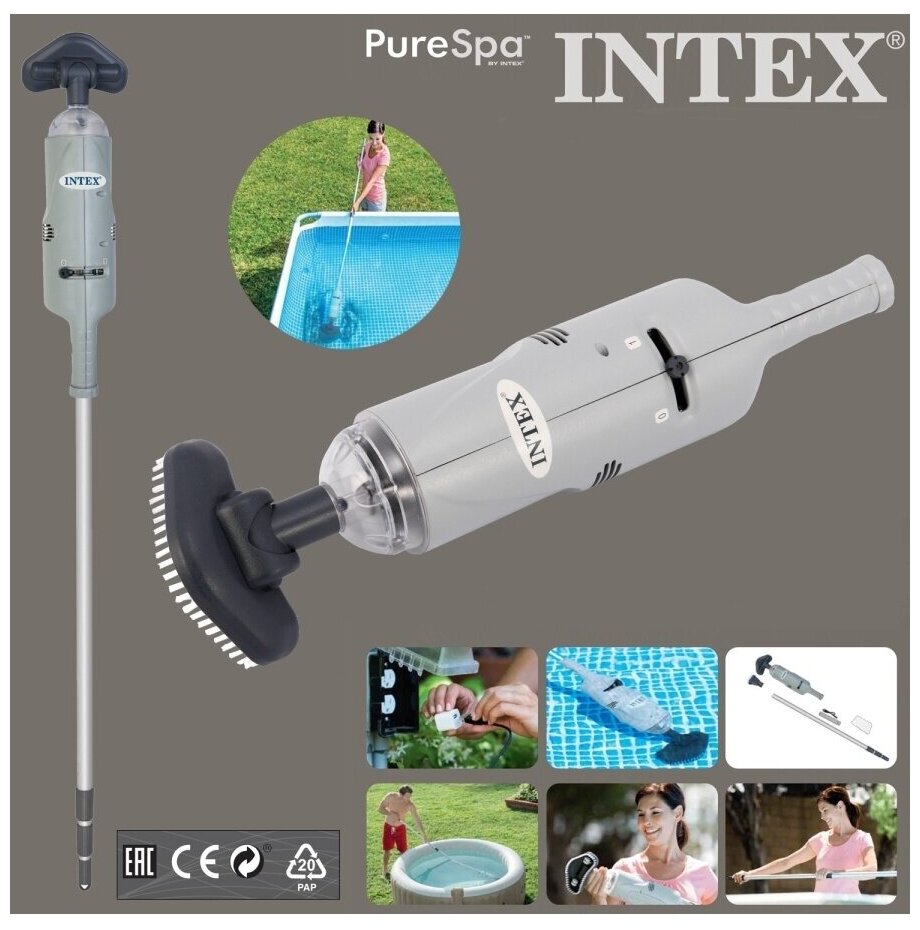 Ручной водный пылесос Intex Rechargeable Handheld Vacuum 28620 - фотография № 17