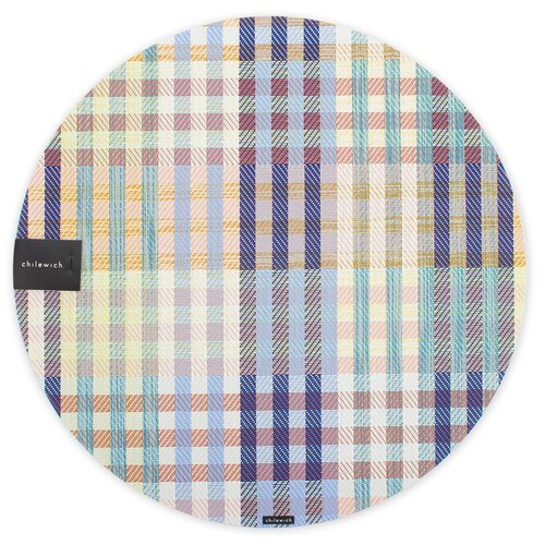 Салфетка подстановочная круглая, диам. 38 см, жаккардовое плетение, винил, Rhythm Wildflower Chilewich 100639-002