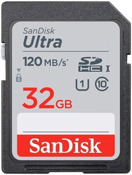 Карта памяти SanDisk Memory Card Ultra SDHC, 120Мб/с, 32 Гб