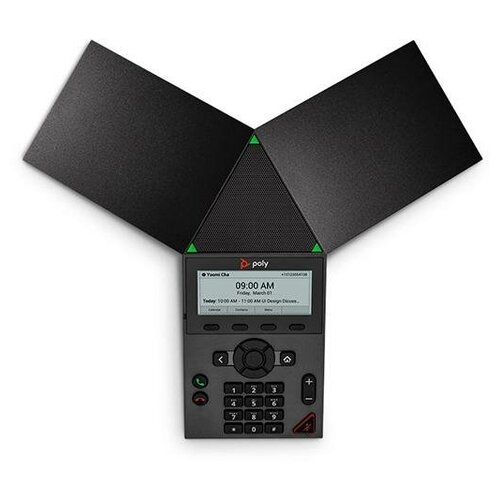 Poly Trio 8300 openSIP conference phone with built-in Wi-Fi, Bluetooth and factory disabled media encryption for Russia. PoE. Incl. 7.6m/25ft Ethernet