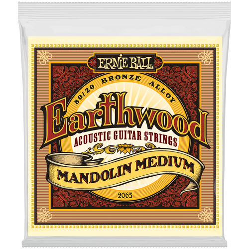 ERNIE BALL 2065 Earthwood 80/20 Bronze Medium 10-36 Струны для мандолины комплект струн для мандолины dogal marchio blu b96